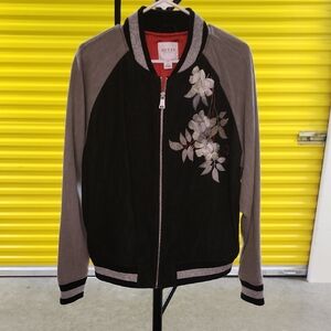 Guess Black and Silver Textured Jacket